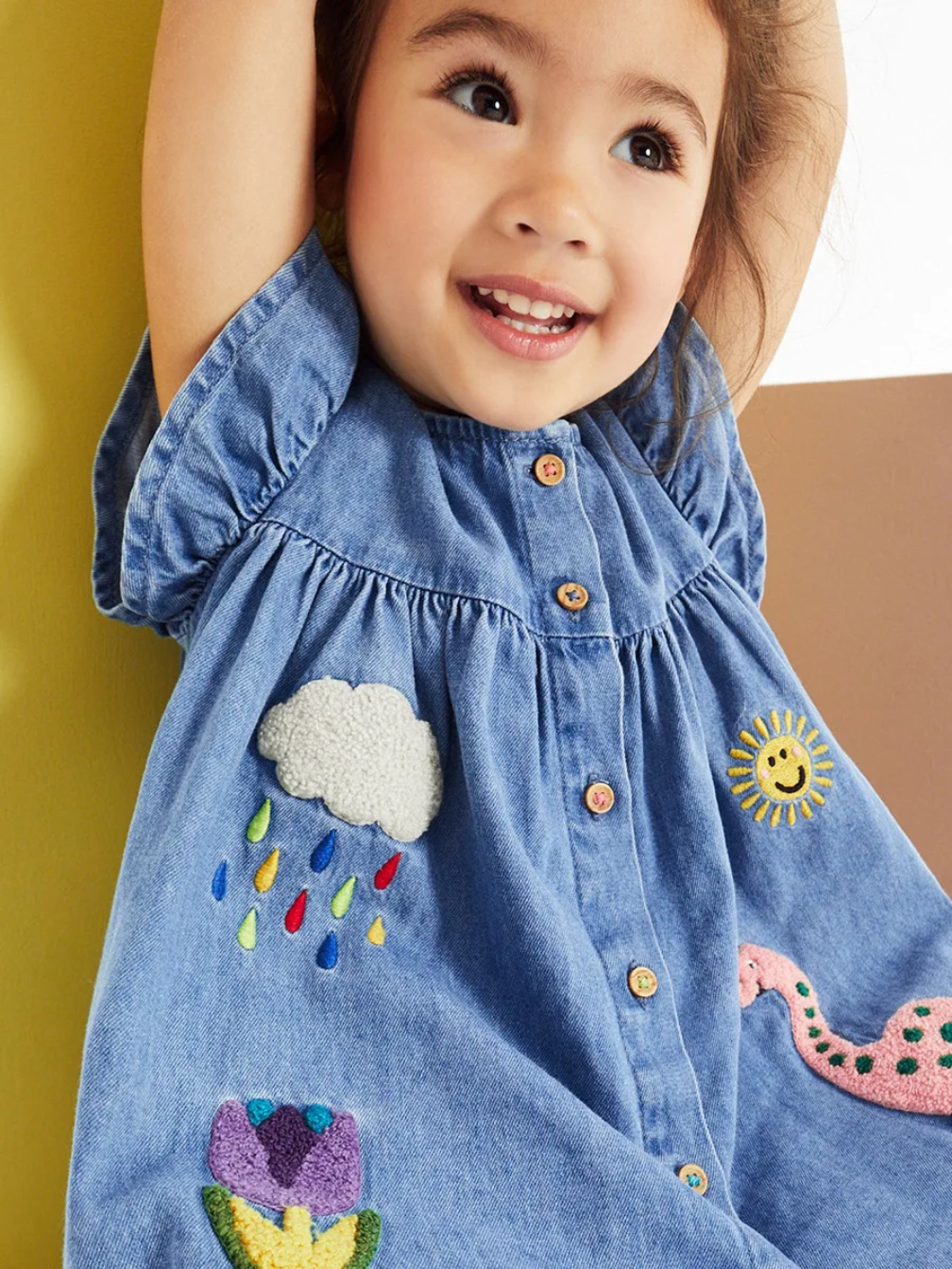 The DENIM Embroidered Dress